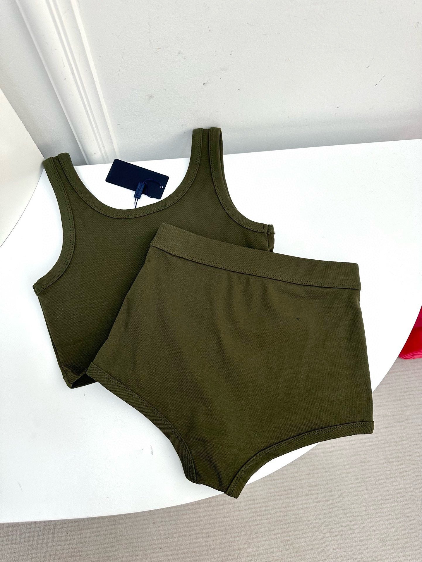 Fashionable Vest And High-Waisted Shorts Set