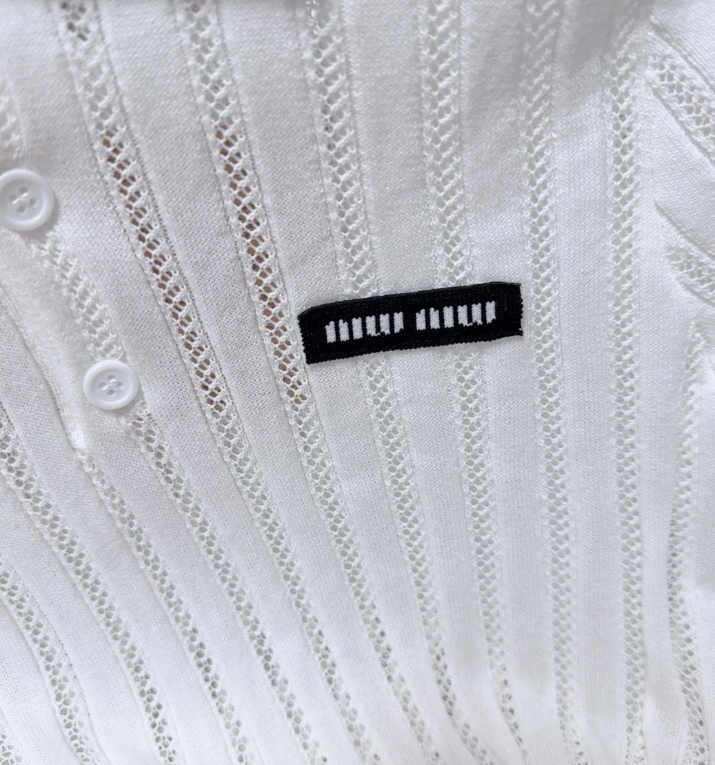 lapel knitted short sleeve