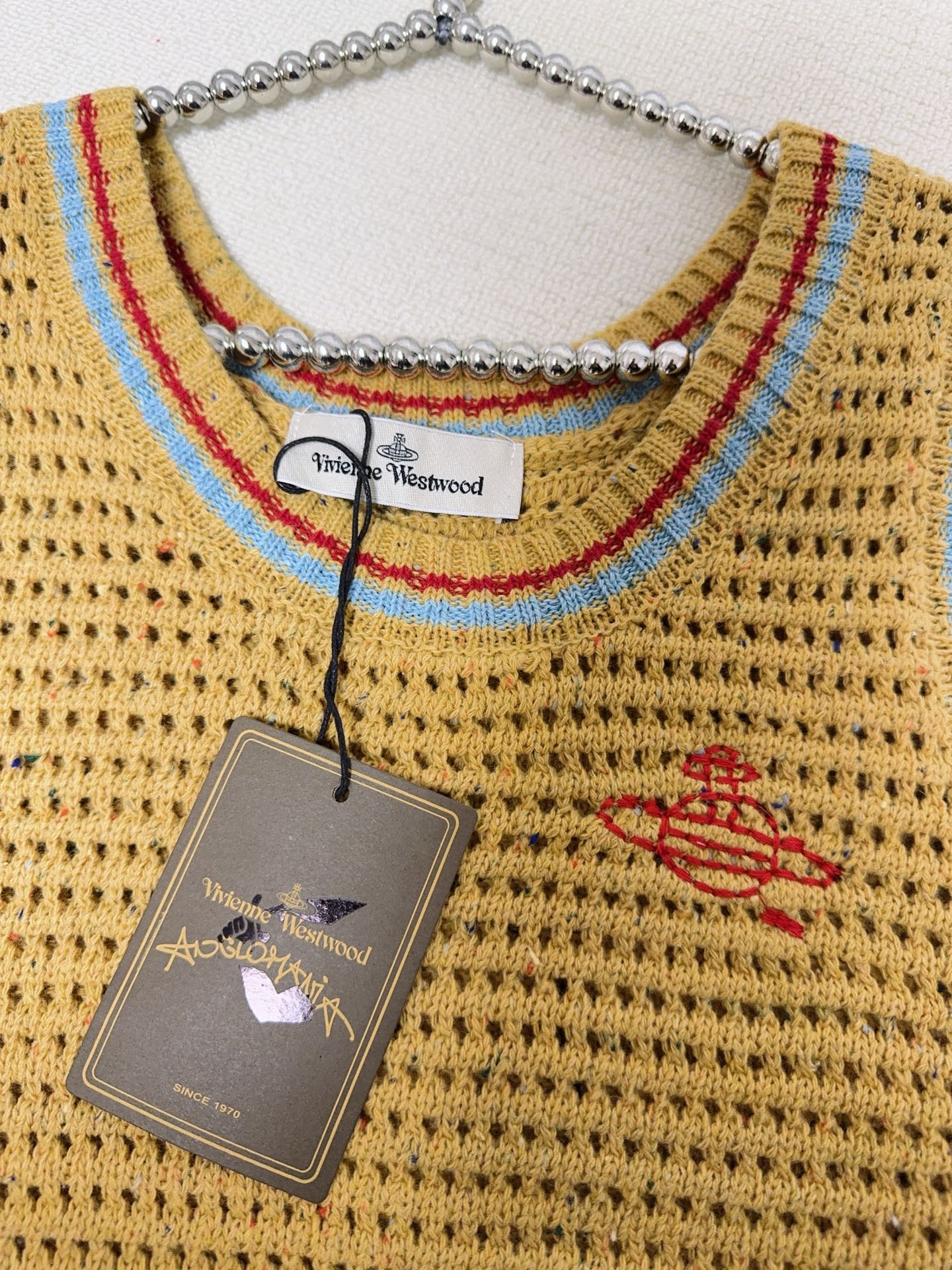 Retro color matching sleeveless vest