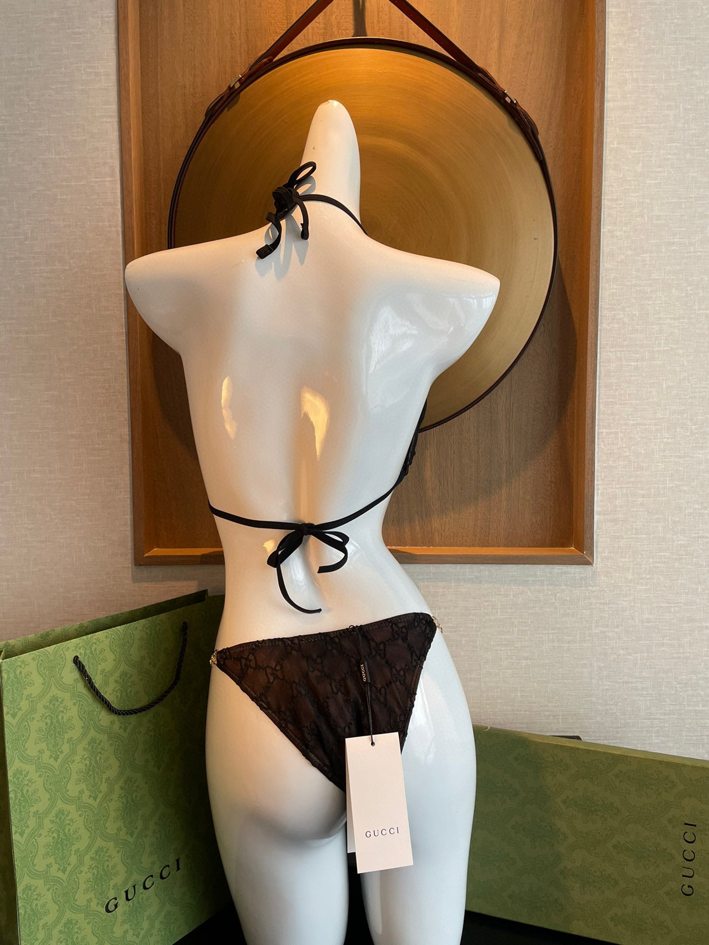 New sexy lace chain split bikini swimsuit