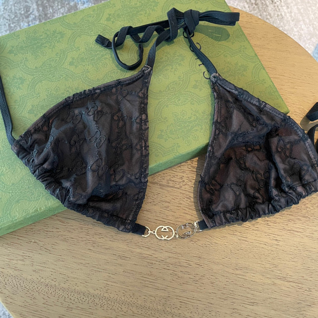 New sexy lace chain split bikini swimsuit