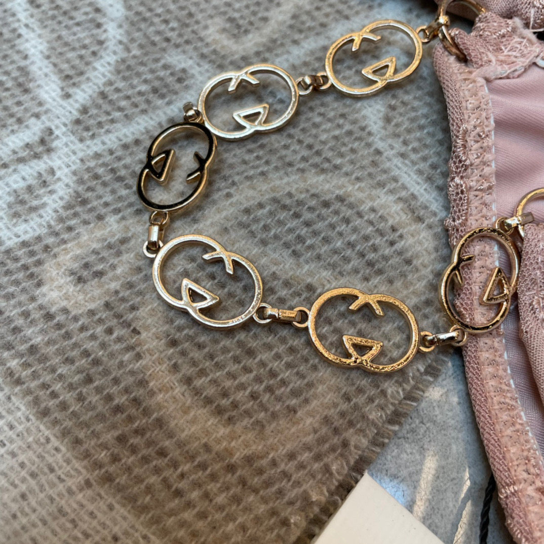 New sexy lace chain split bikini swimsuit