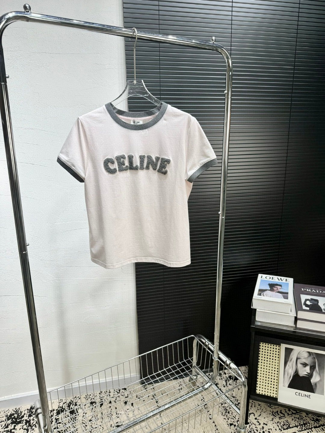 Round neck classic color matching short sleeve