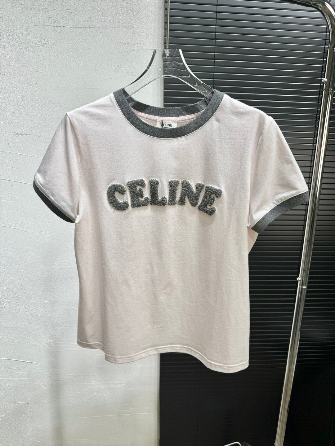 Round neck classic color matching short sleeve