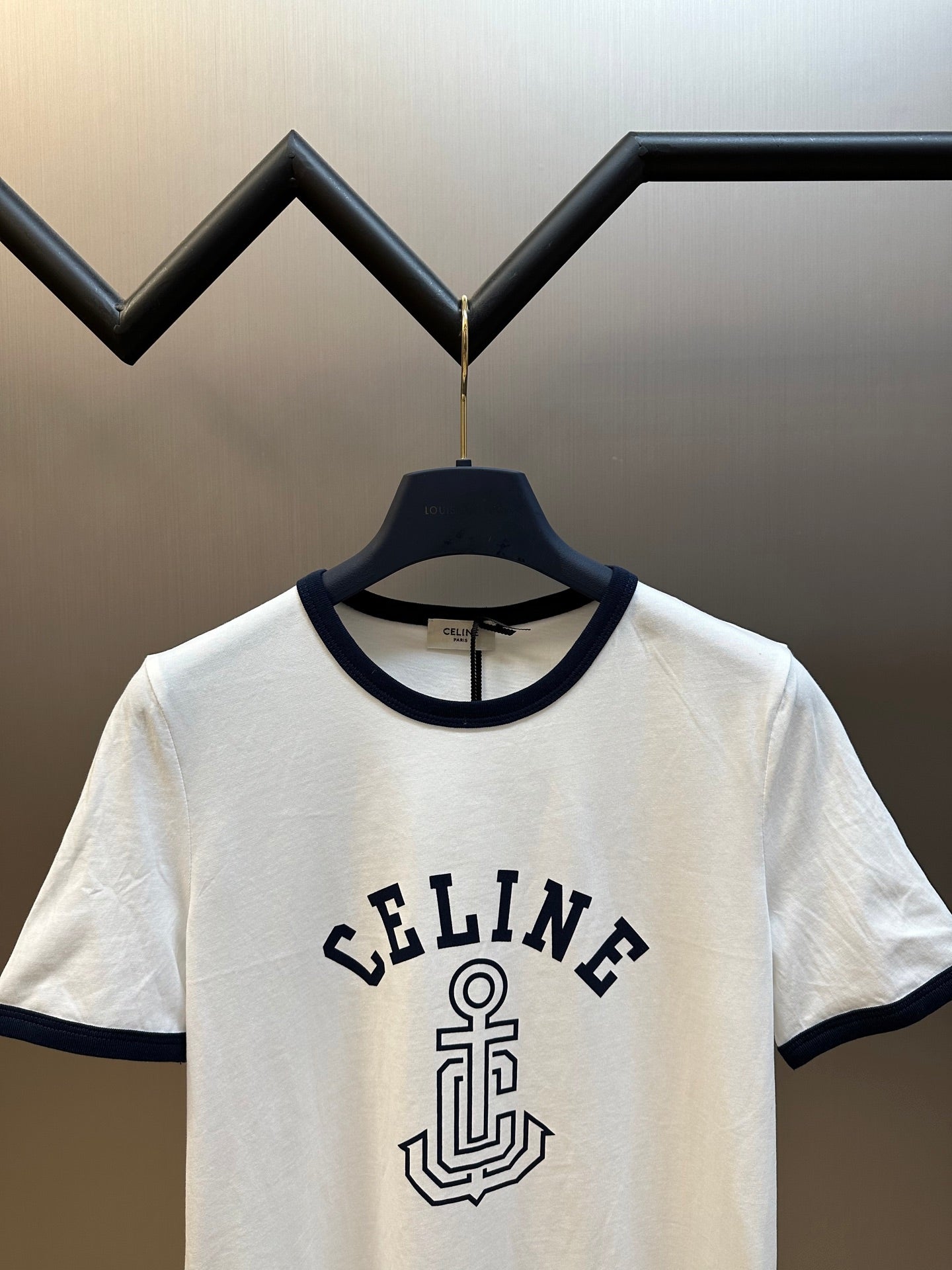 Basic color matching letters short sleeves