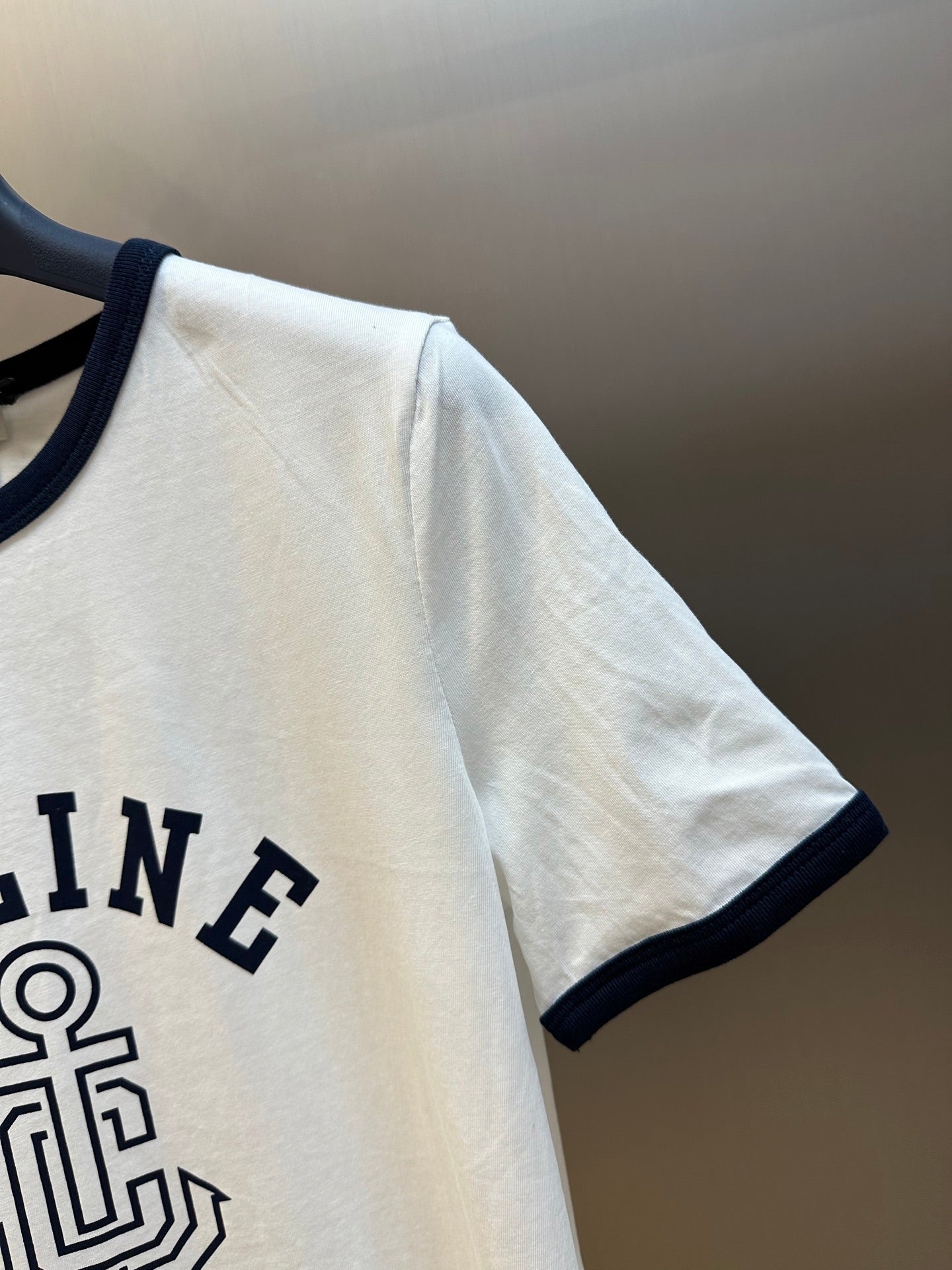 Basic color matching letters short sleeves