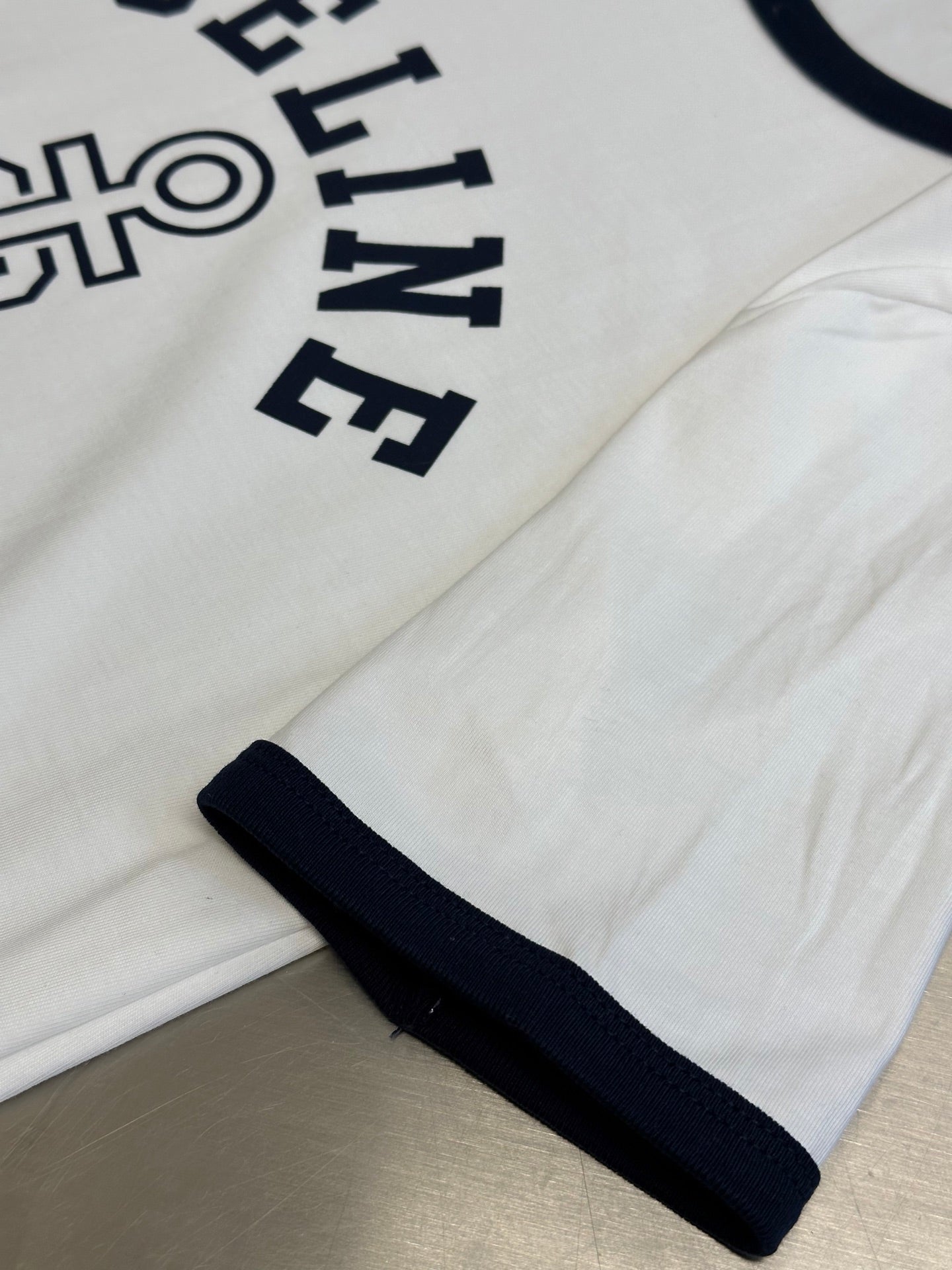 Basic color matching letters short sleeves