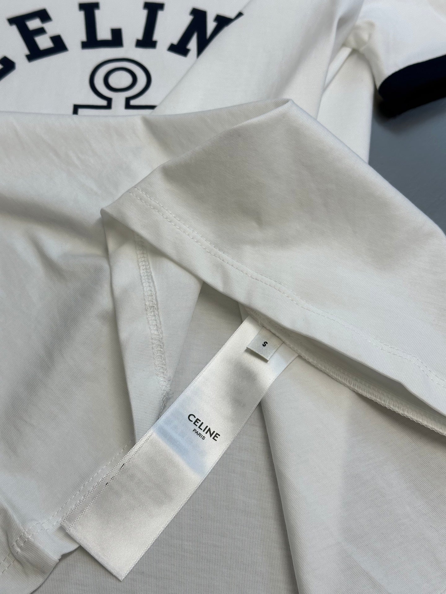 Basic color matching letters short sleeves