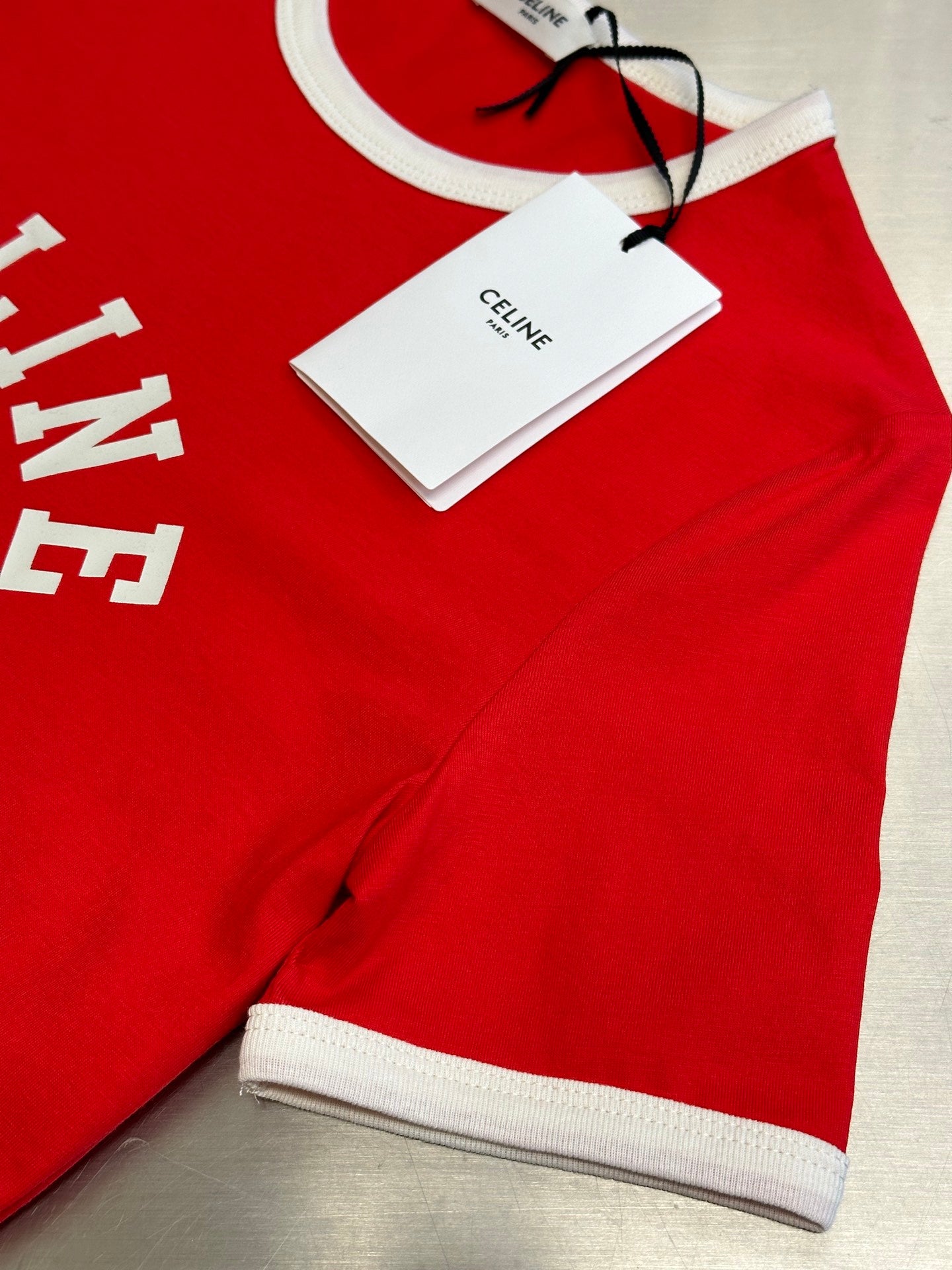 Basic color matching letters short sleeves