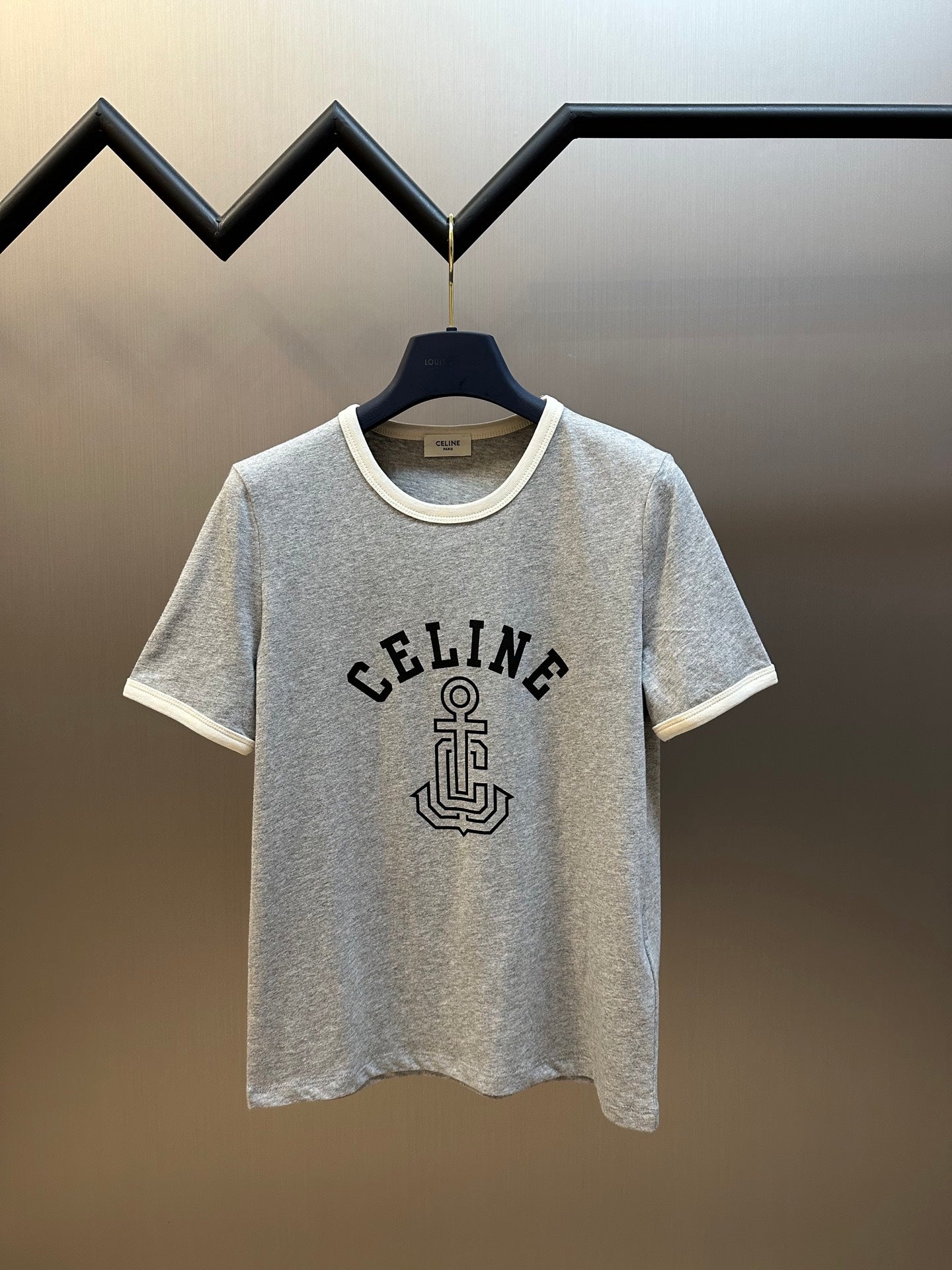 Basic color matching letters short sleeves