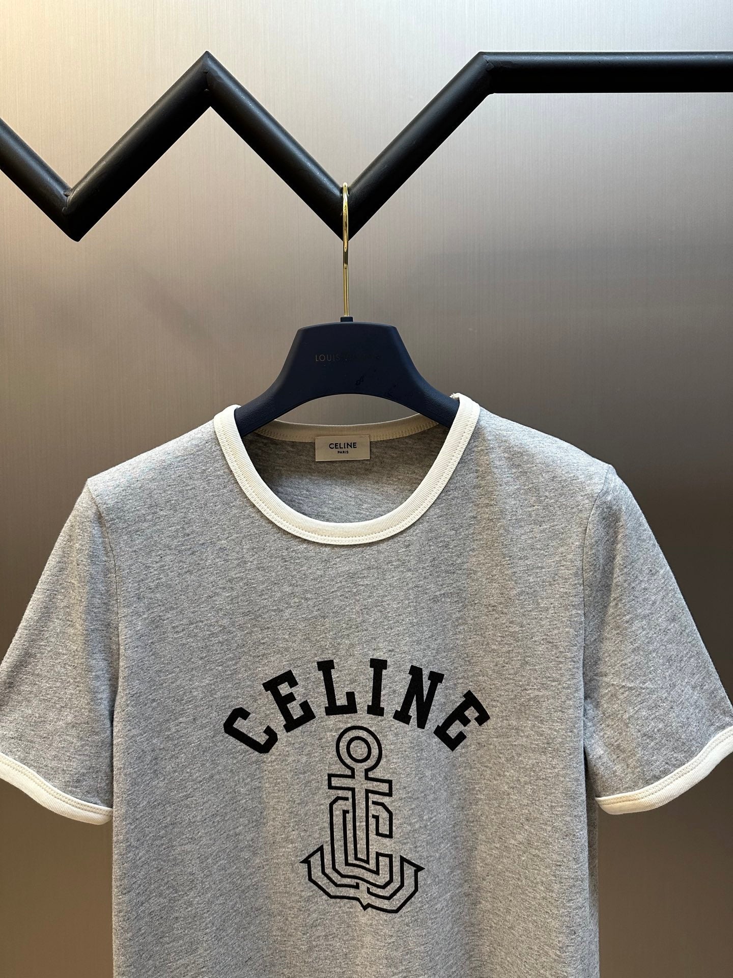 Basic color matching letters short sleeves