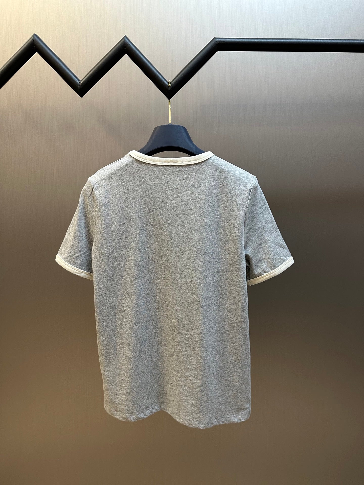 Basic color matching letters short sleeves