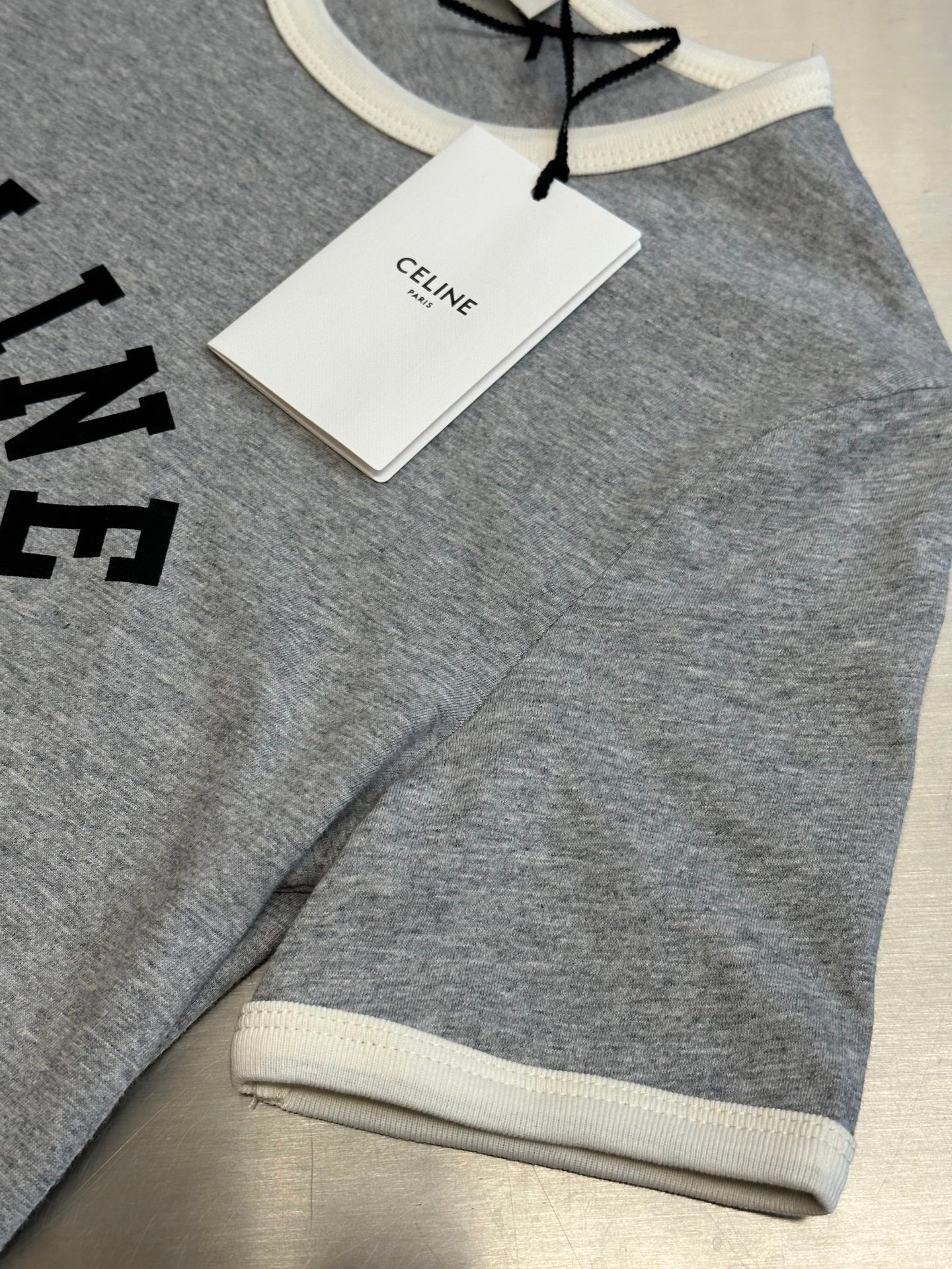 Basic color matching letters short sleeves