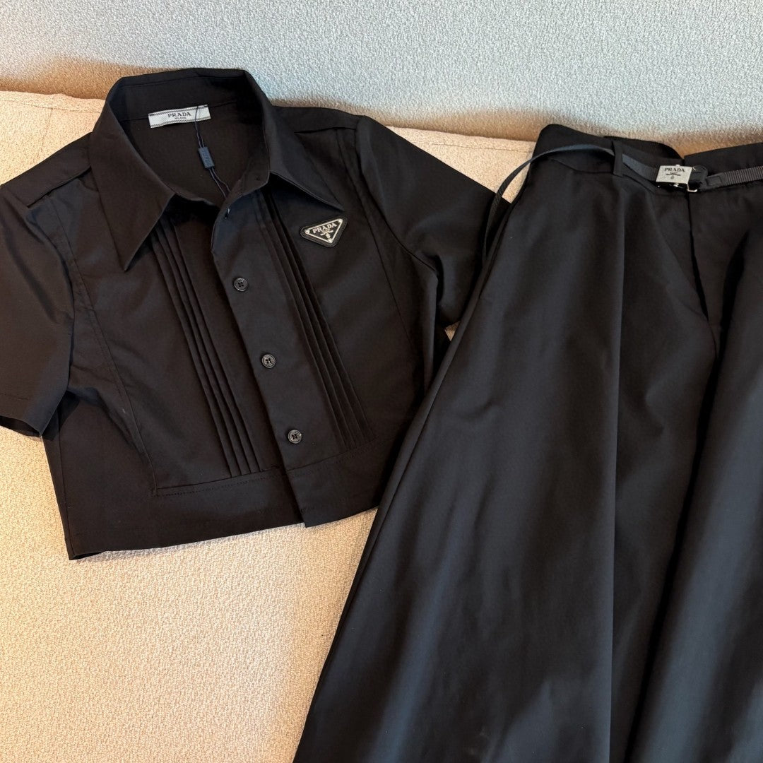 Short-sleeved shirt skirt professional suit