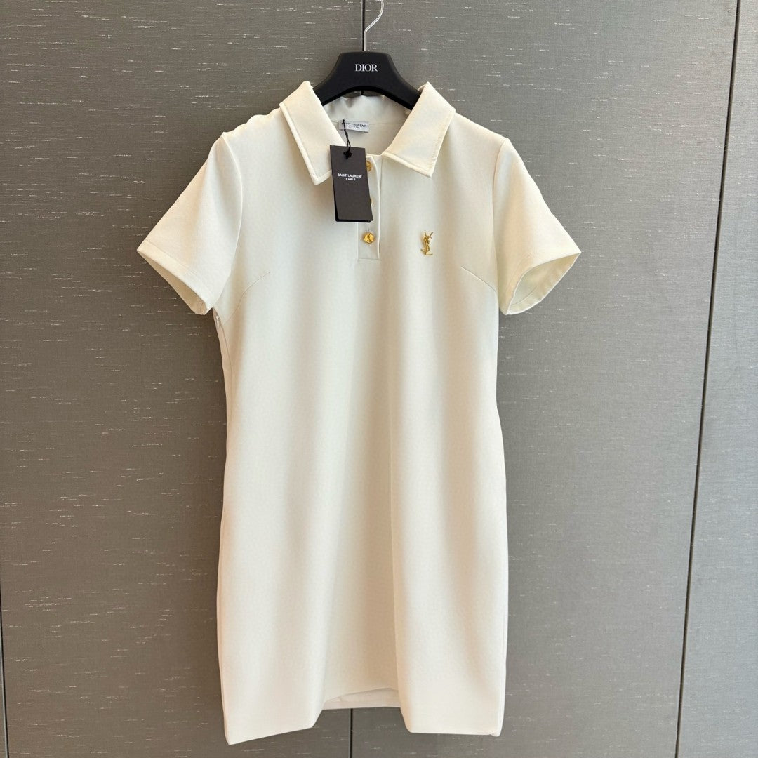 New style lapel simple polo skirt