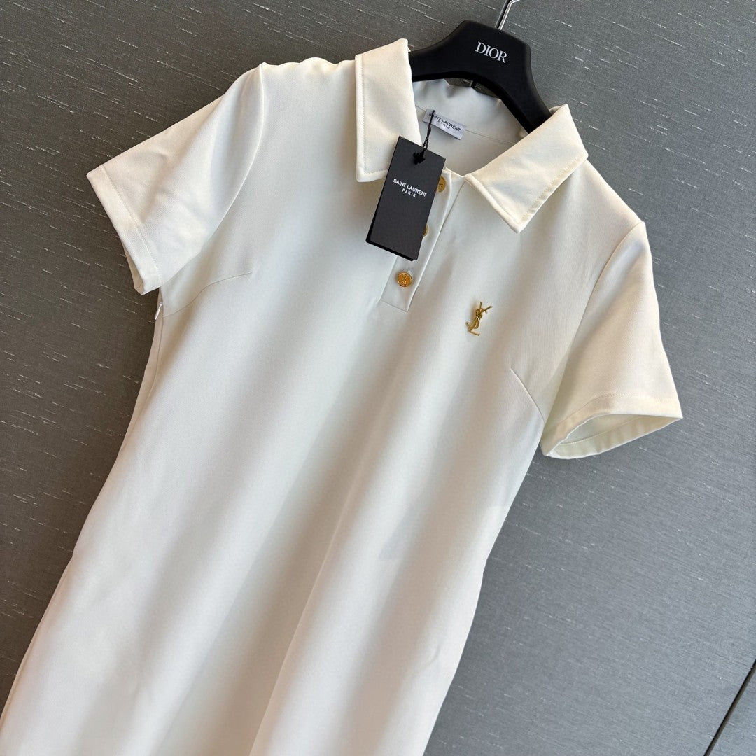 New style lapel simple polo skirt