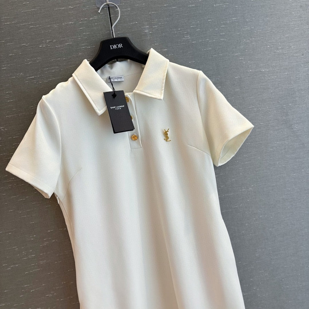 New style lapel simple polo skirt