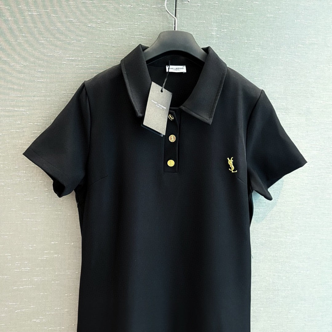 New style lapel simple polo skirt