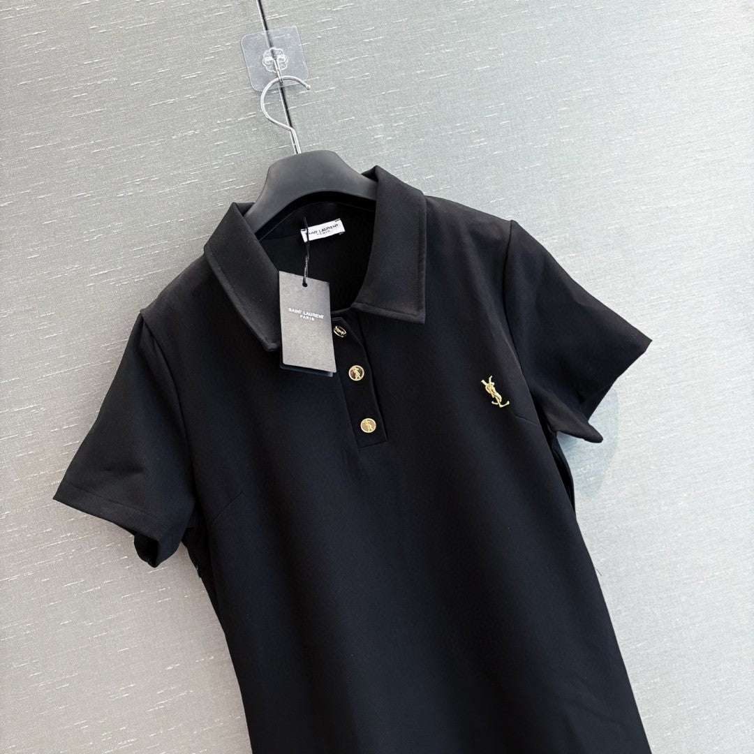 New style lapel simple polo skirt
