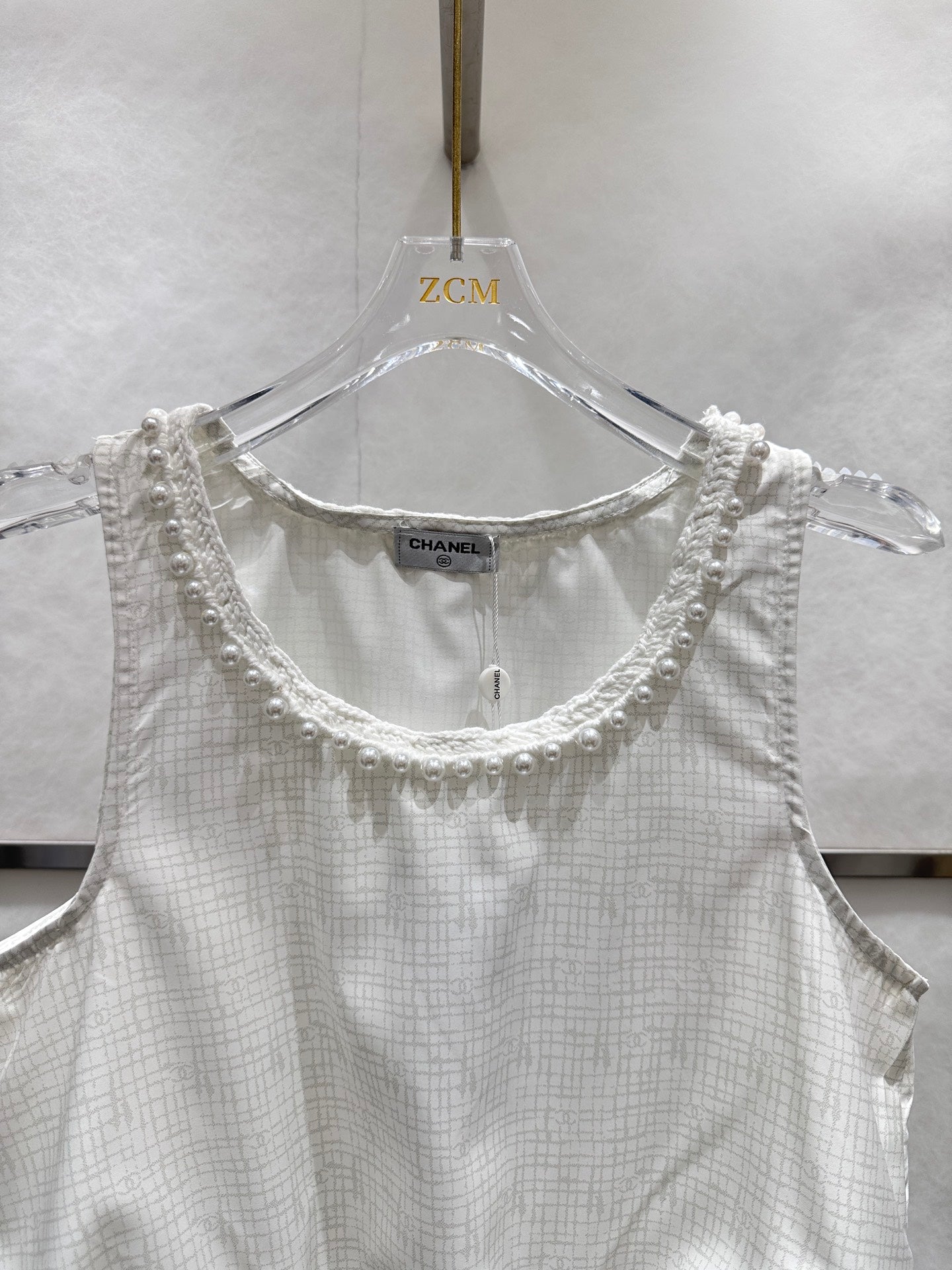 Round Neck Pearl Vest Camisole