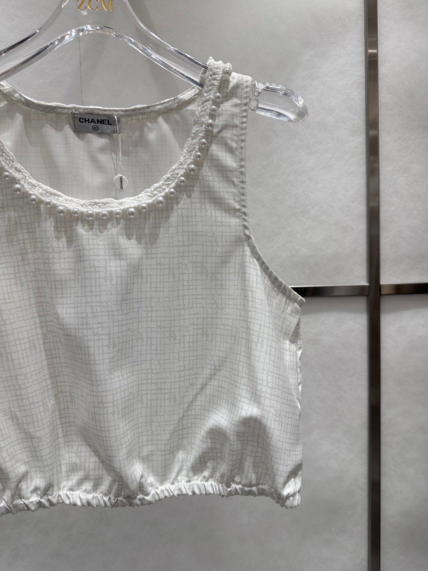 Round Neck Pearl Vest Camisole