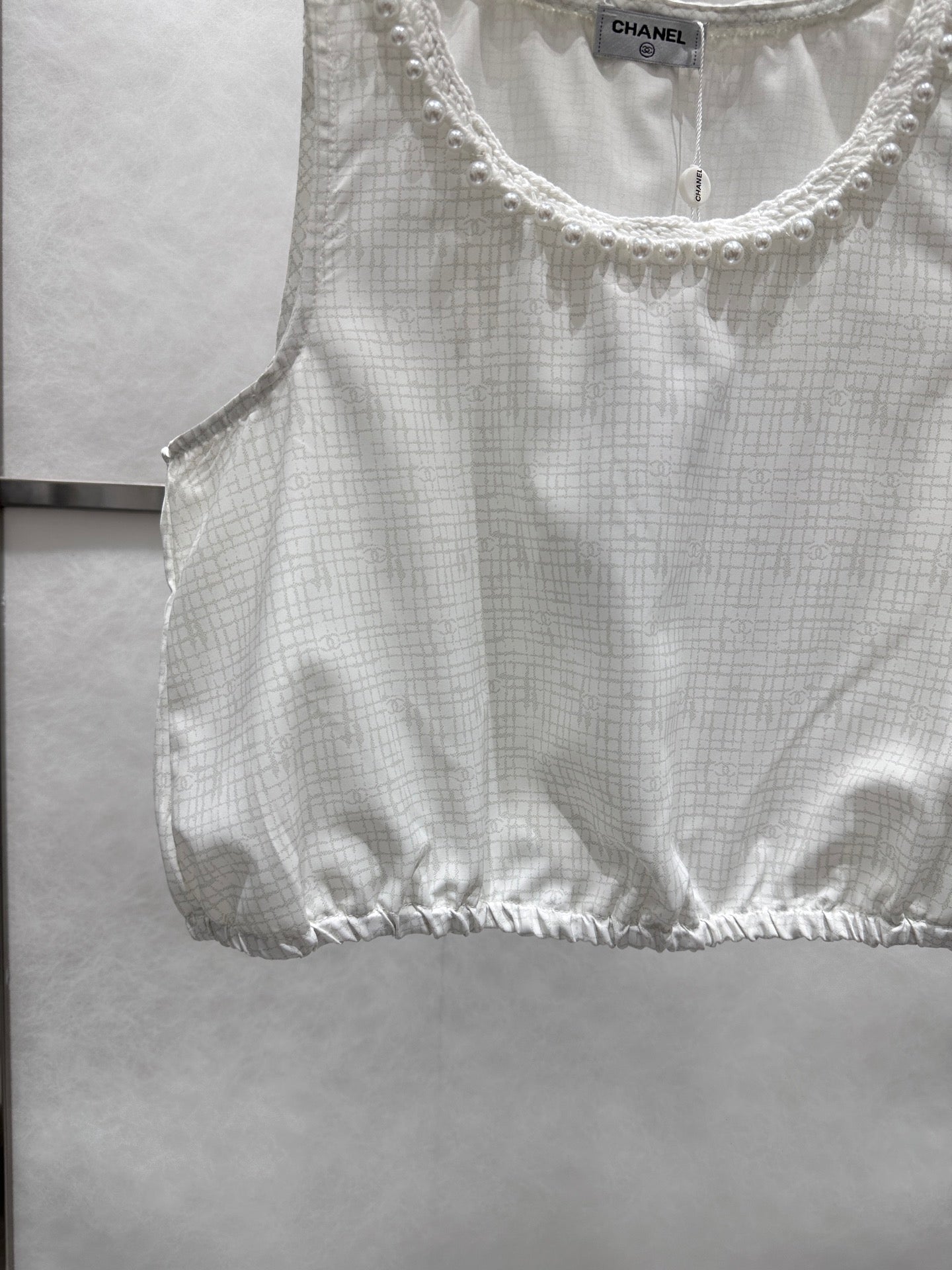 Round Neck Pearl Vest Camisole