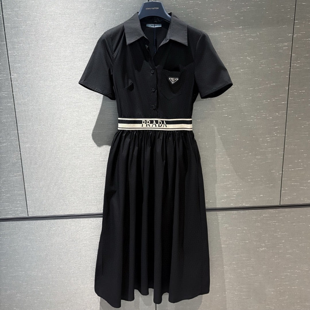 Unique logo patchwork dress