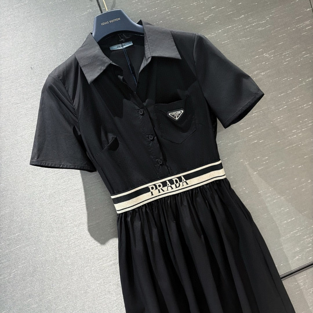 Unique logo patchwork dress