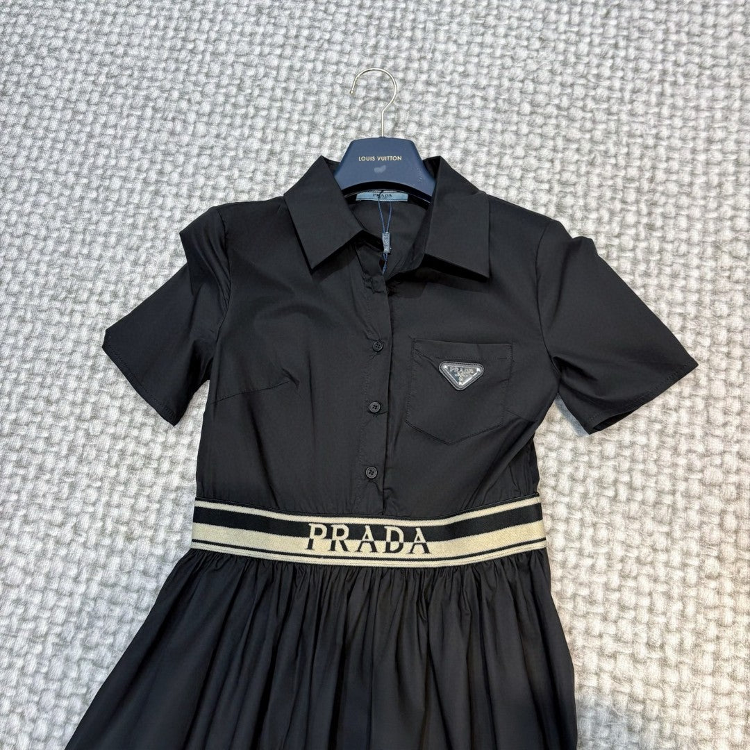 Unique logo patchwork dress
