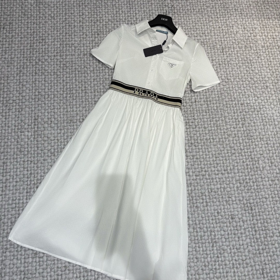 Unique logo patchwork dress