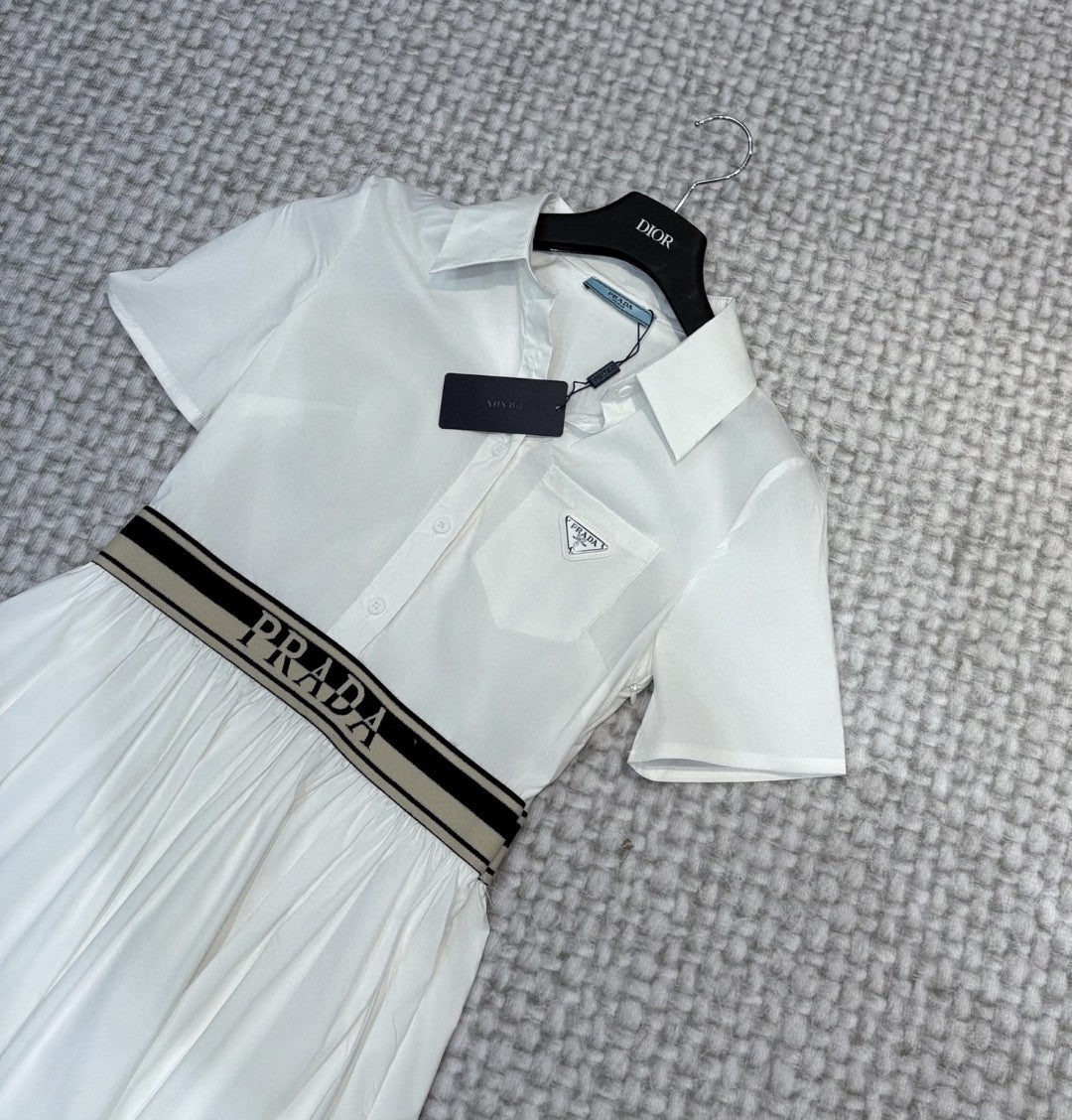 Unique logo patchwork dress