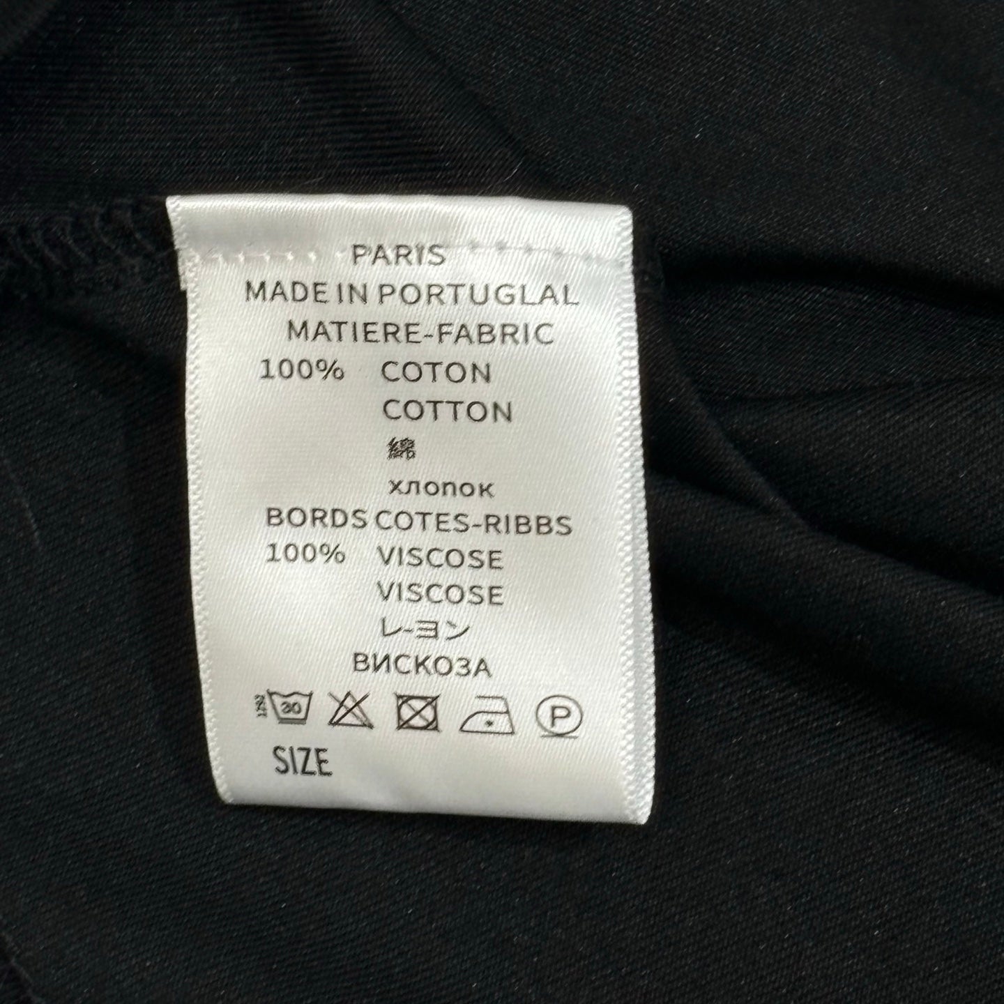 Simple round neck small logo two-tone short sleeves