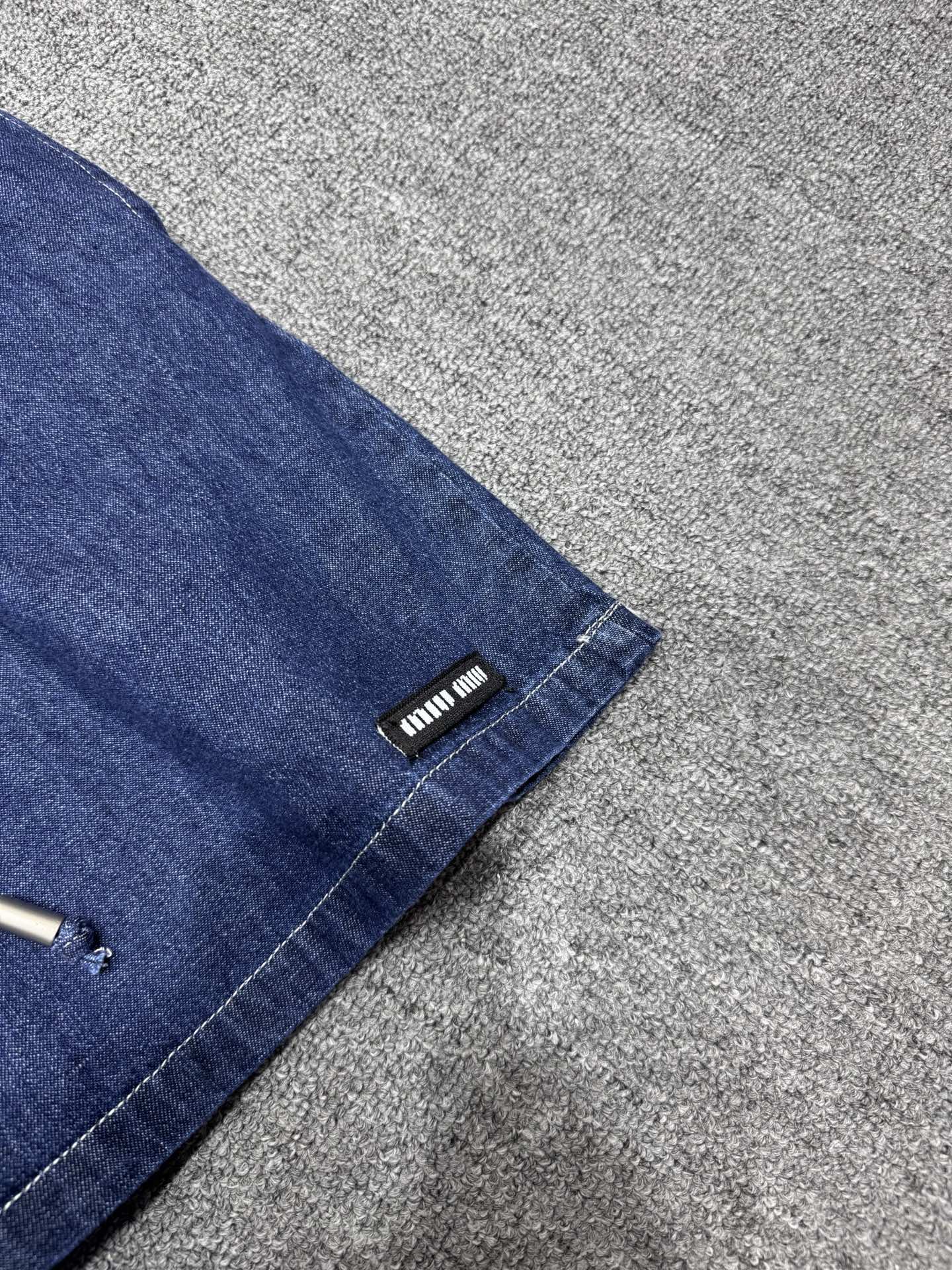 Lapel denim short sleeve + short skirt suit