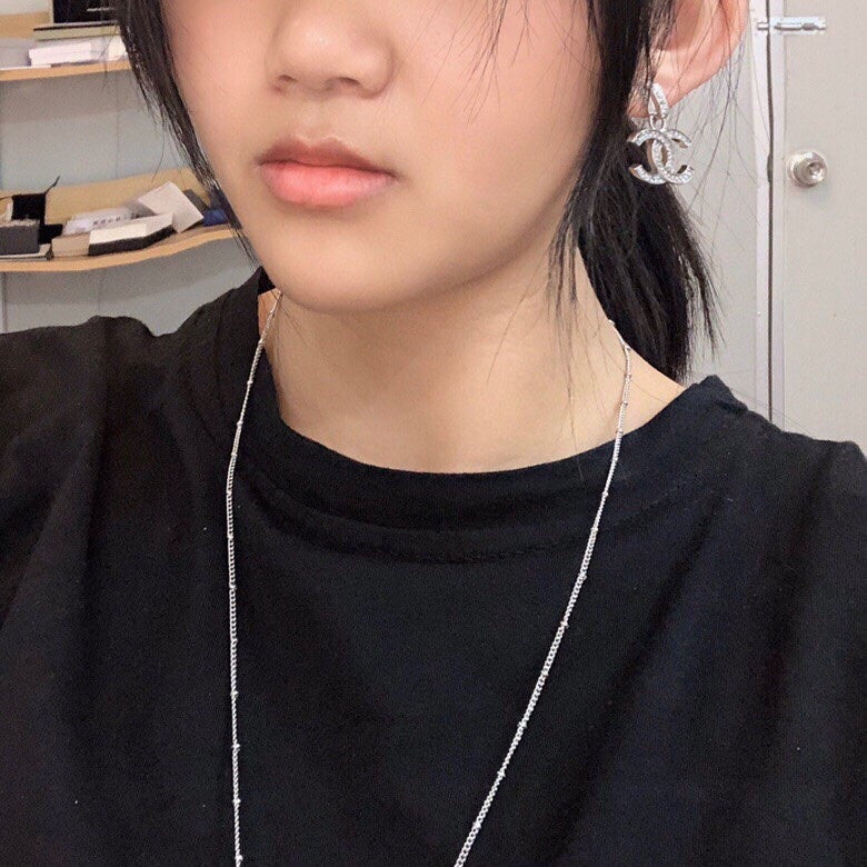Double C diamond earrings