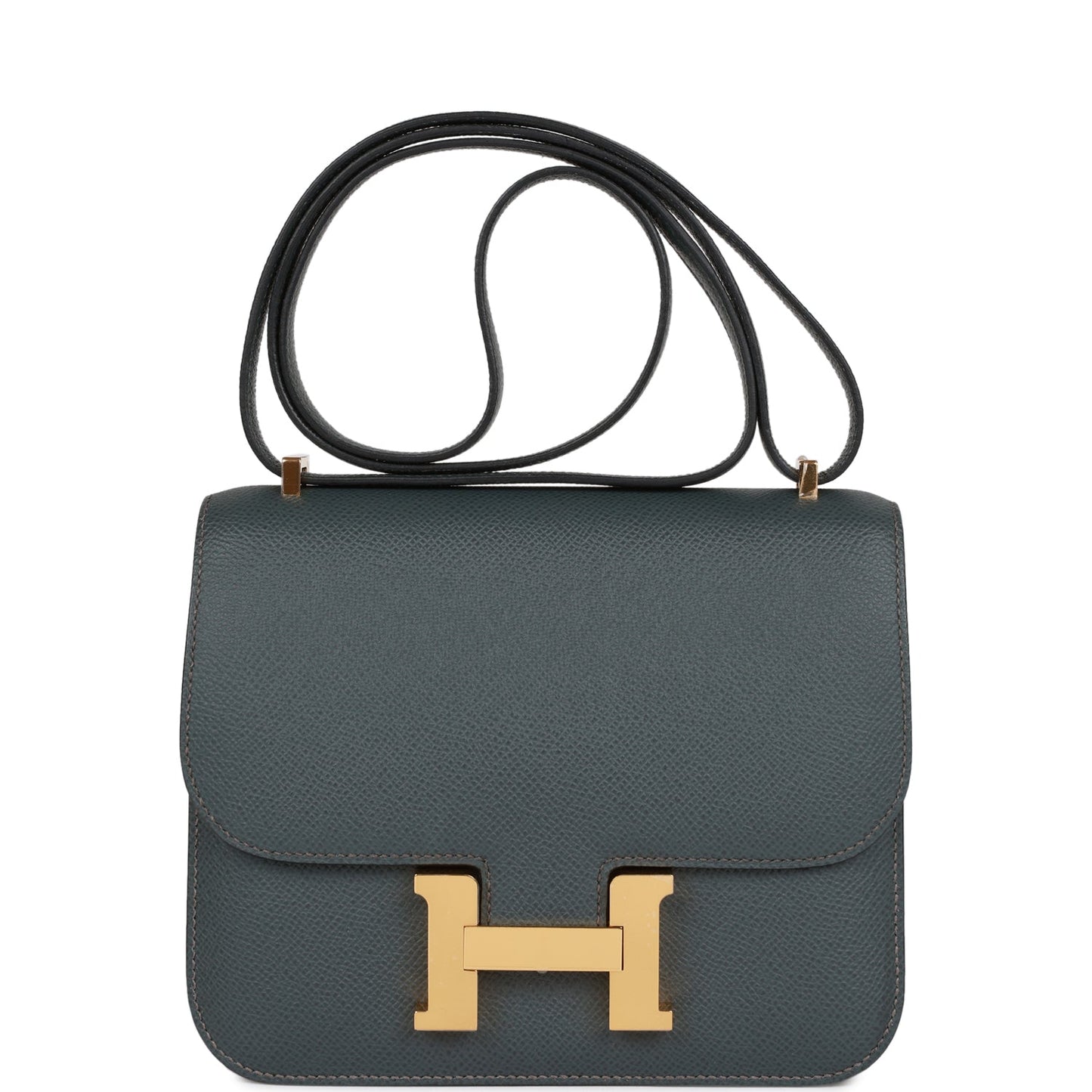 HE&ME Constance 18 Bleu Orage Epsom Gold Hardware