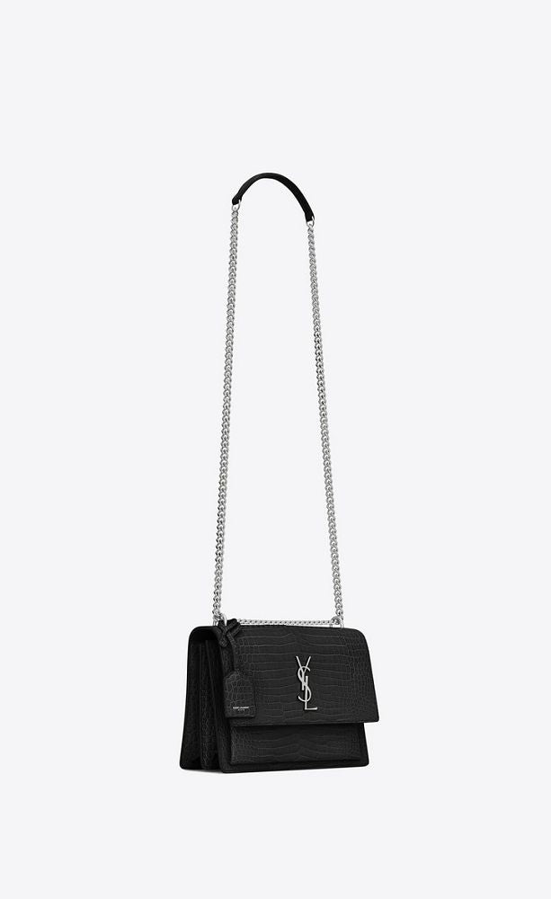 In Crocodile Shiny Leather