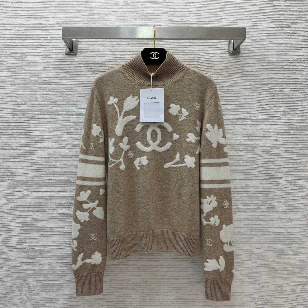 Suéter de lana de punto jacquard