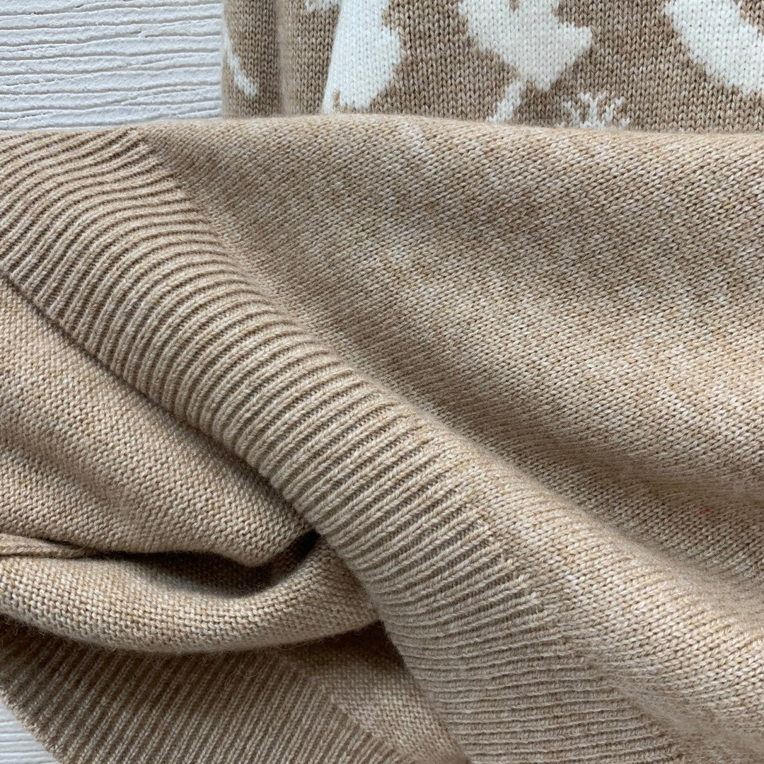 Suéter de lana de punto jacquard