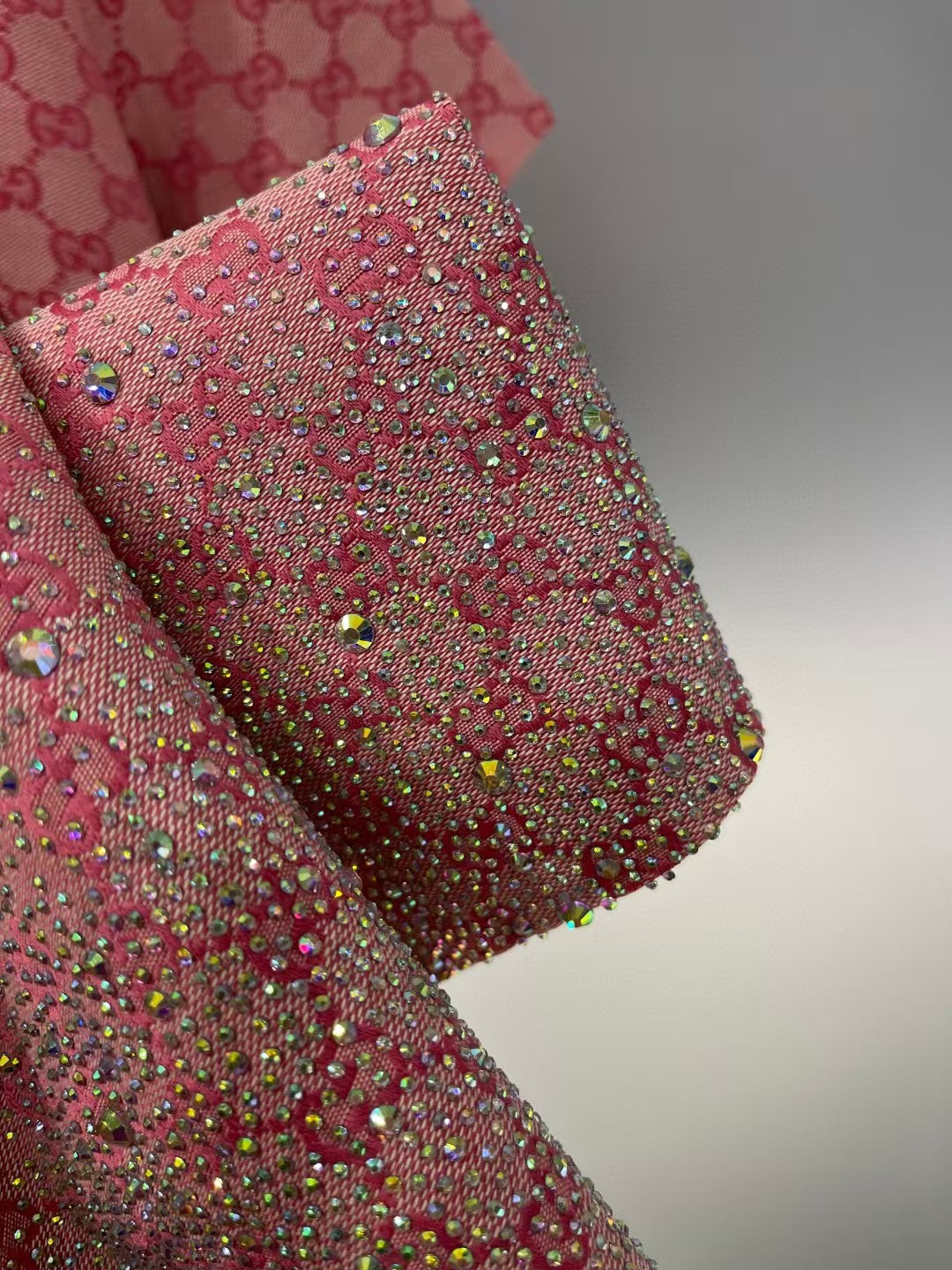 Skirt gradient full of stars rhinestone round neck short sleeve dress