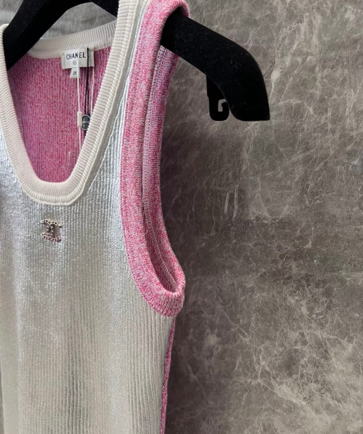 Candy color contrast suspender vest