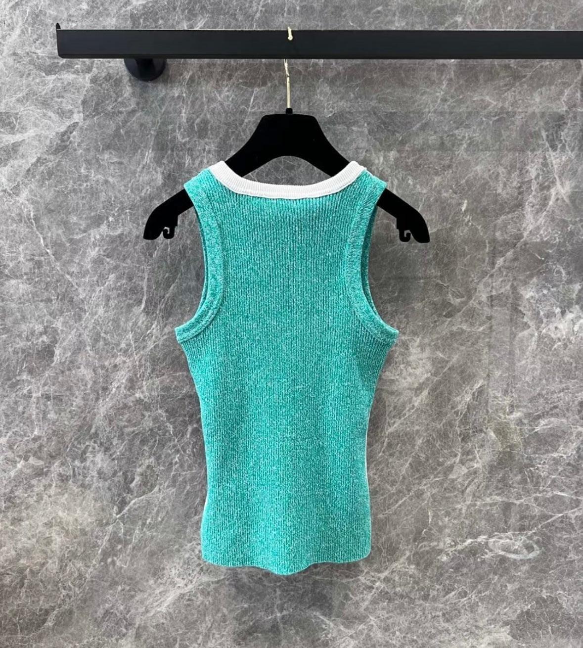 Candy color contrast suspender vest