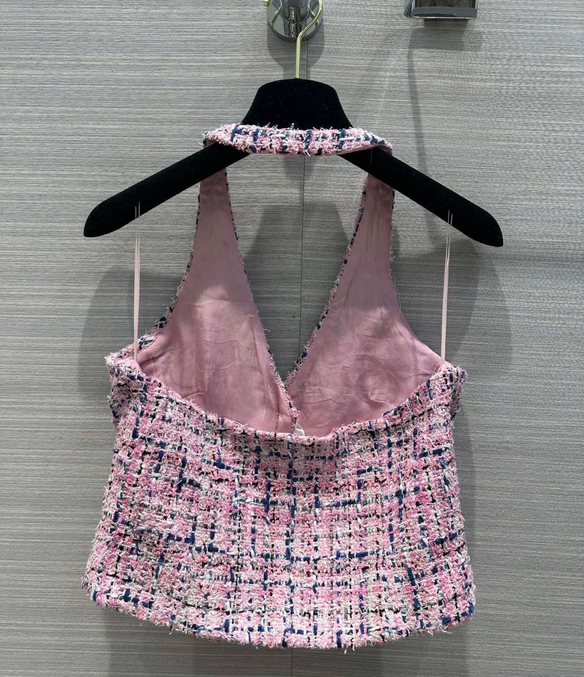 Small fragrant wind hanging neck suspender vest