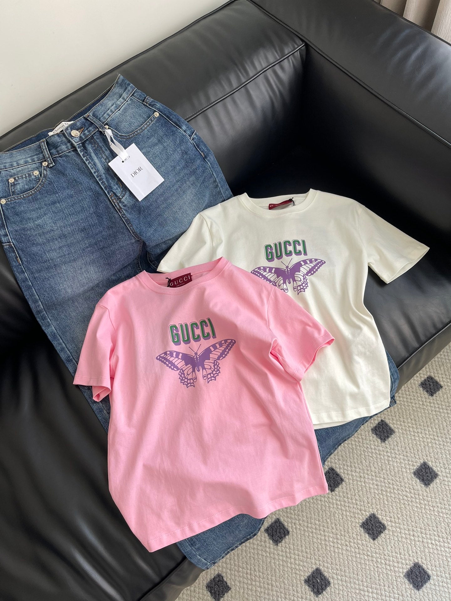 Butterfly printed short sleeve