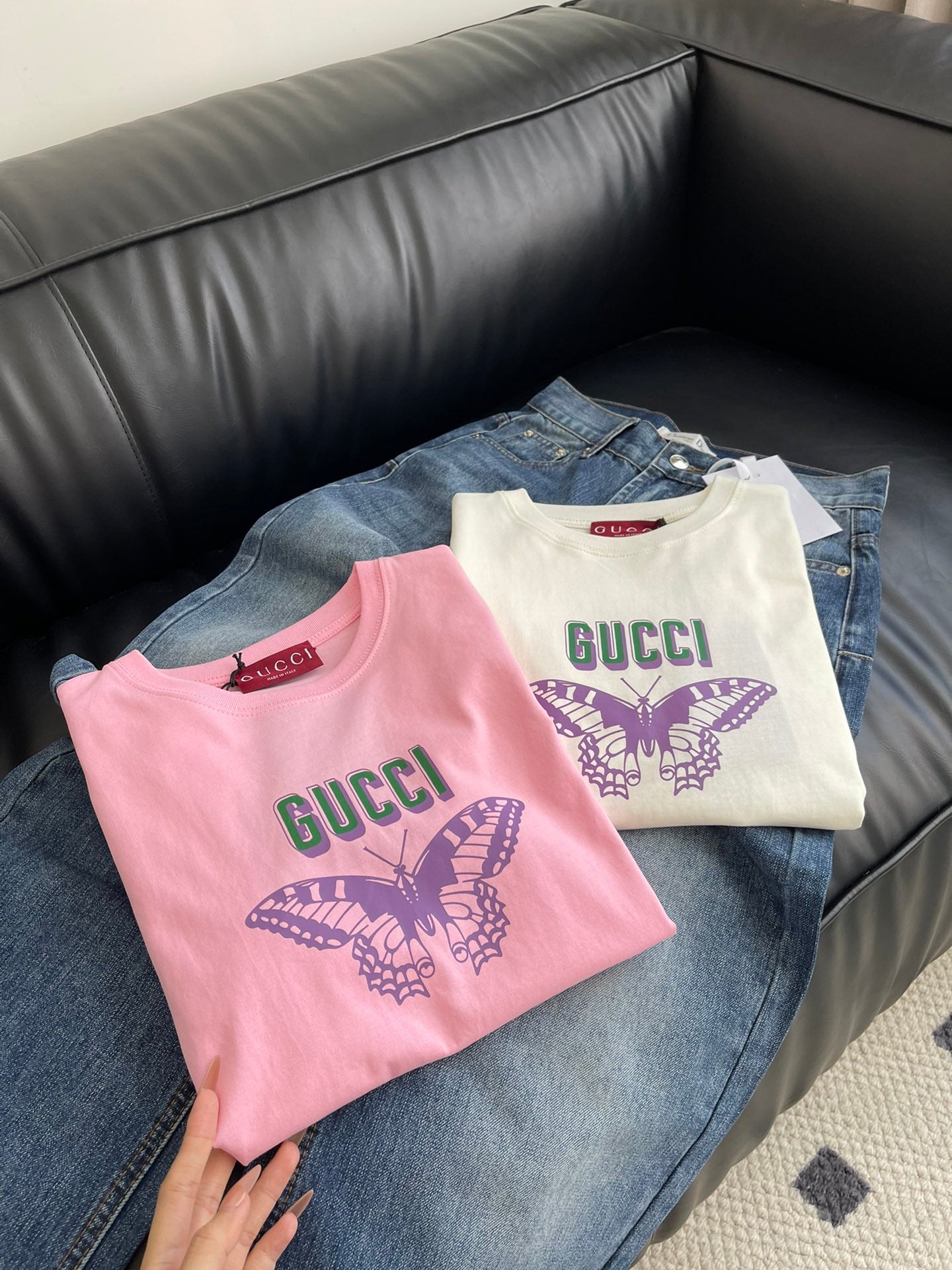 Butterfly printed short sleeve