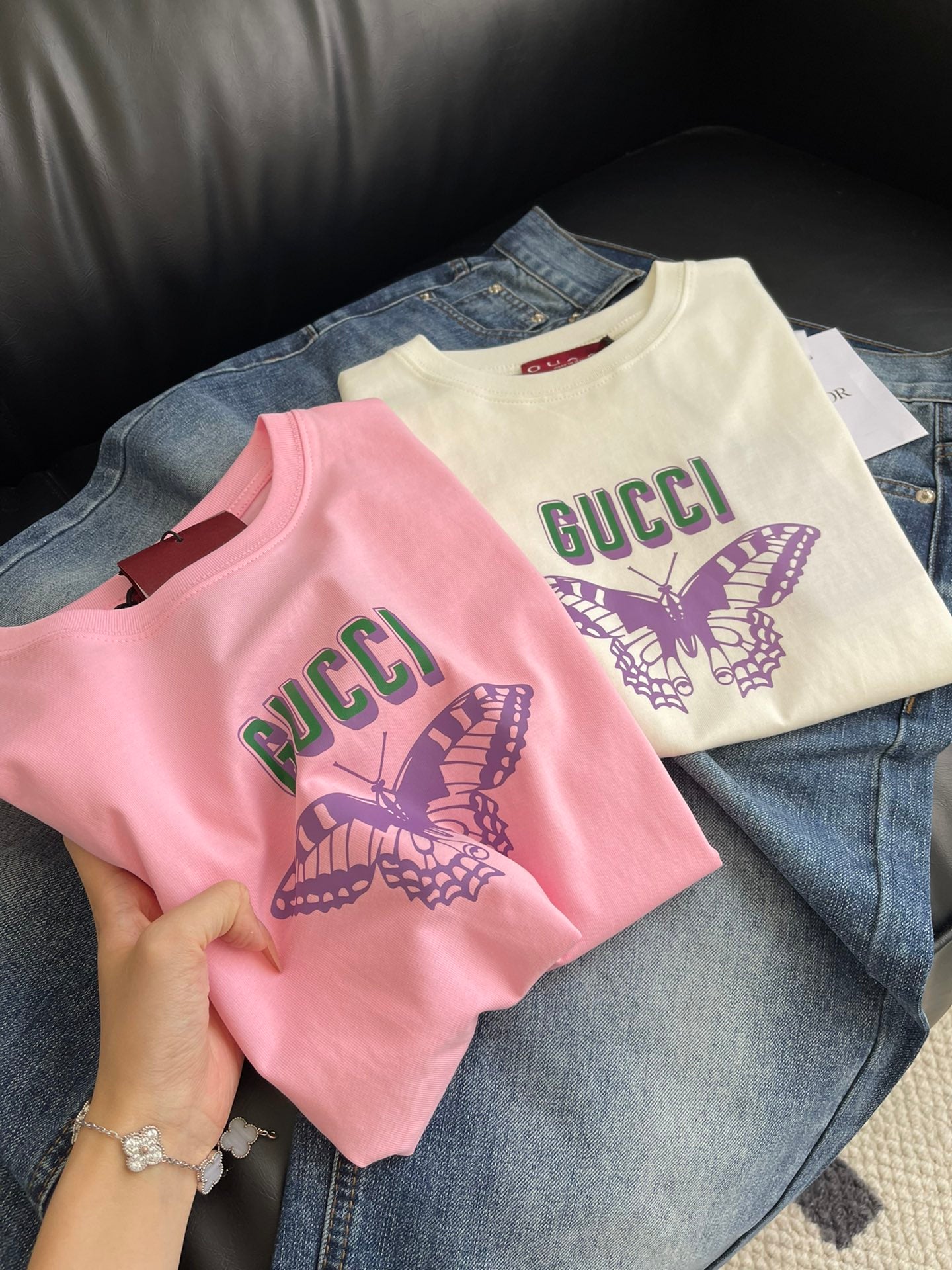 Butterfly printed short sleeve