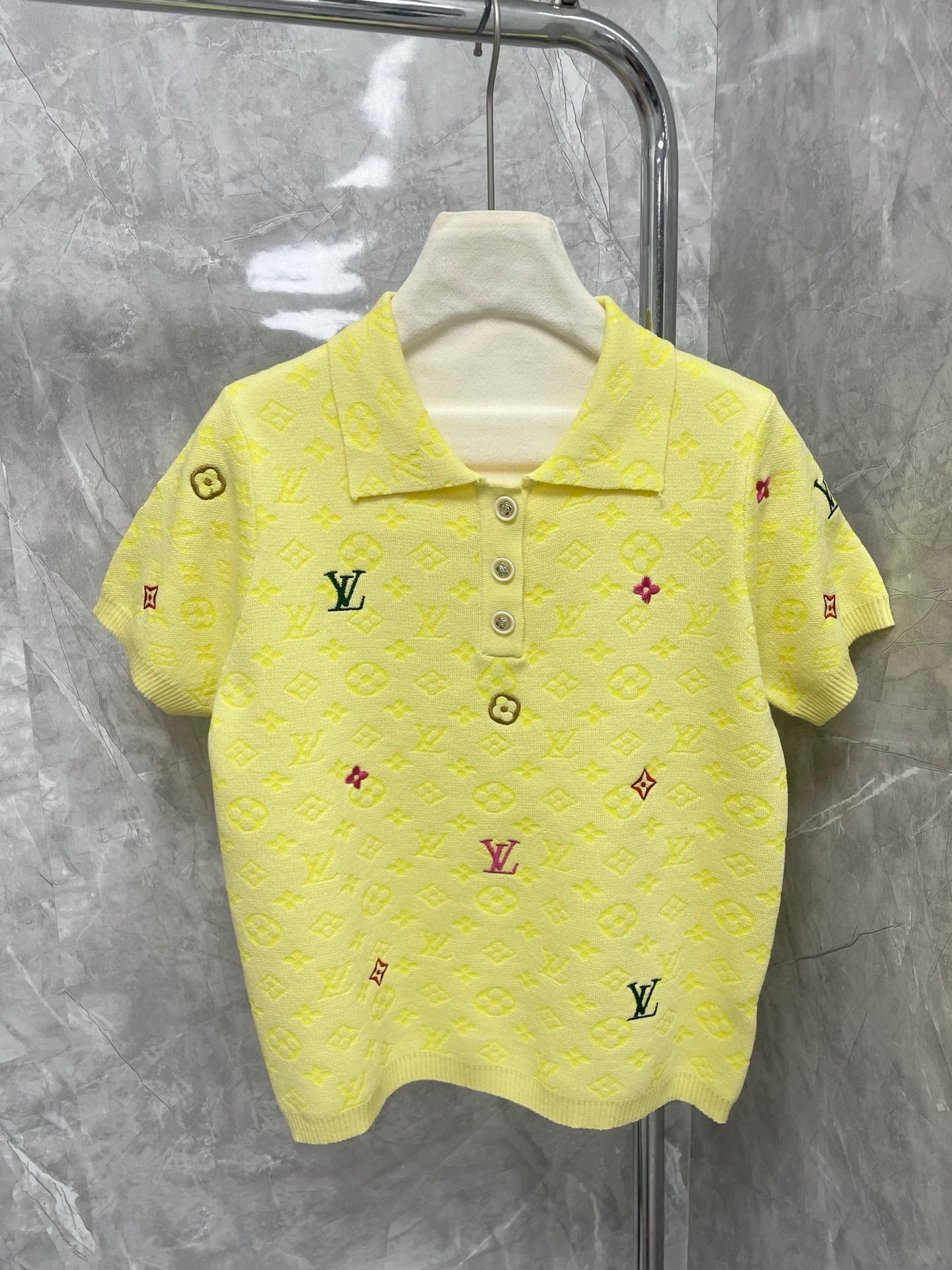 Butterfly sequined letter embroidered knitted vest