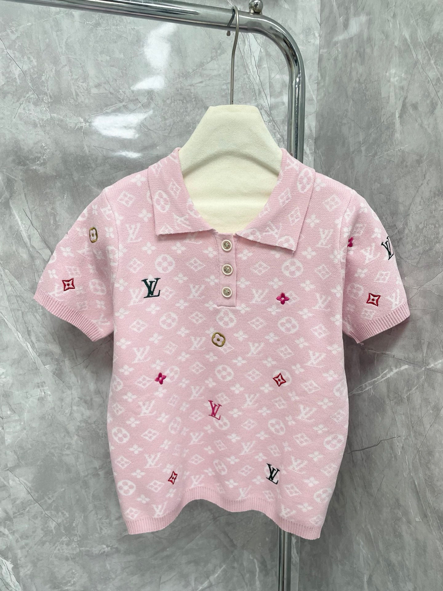 Butterfly sequined letter embroidered knitted vest