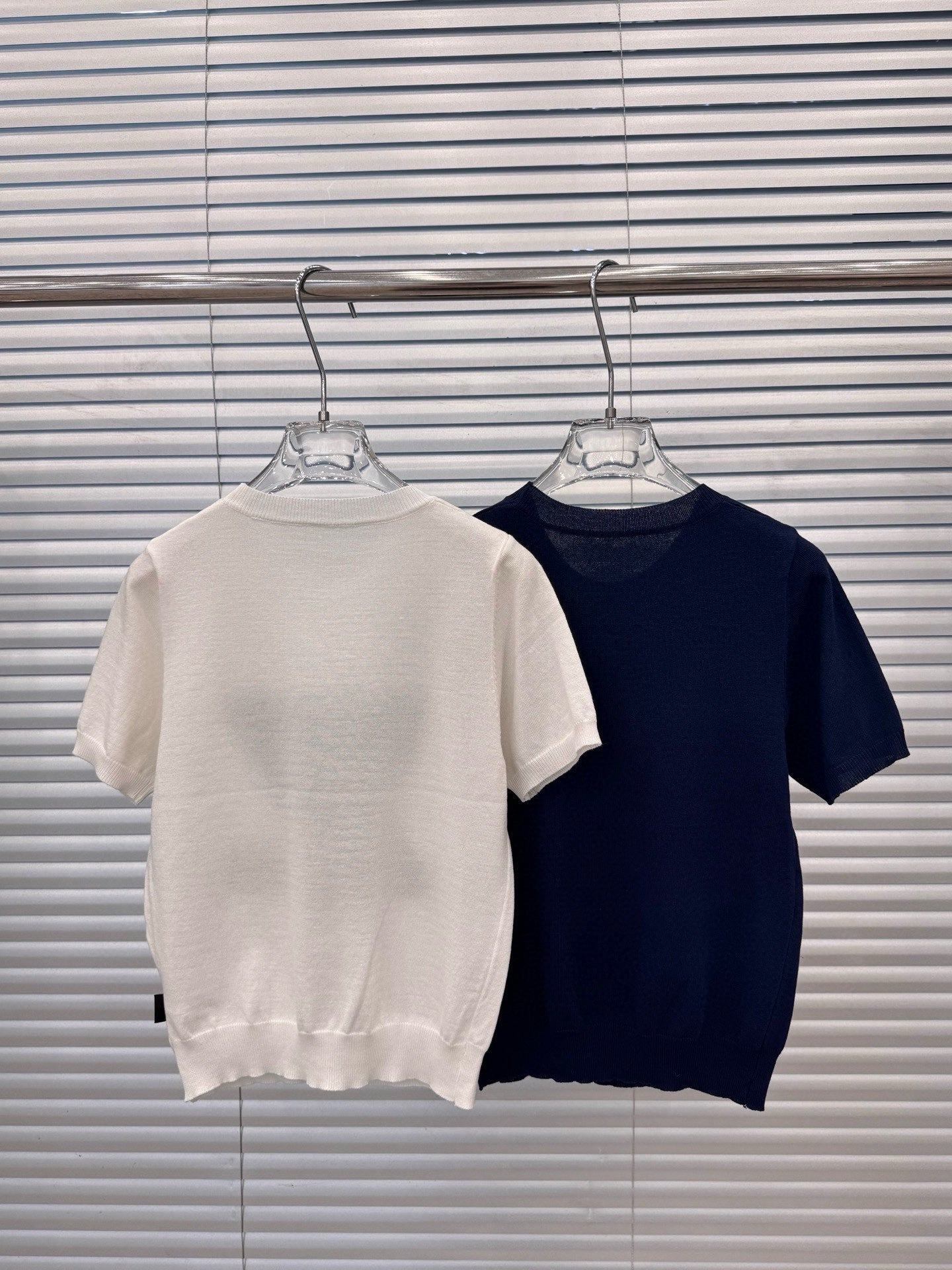 Round neck knot printed short sleeve