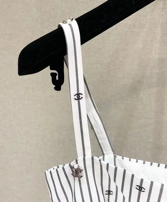 New striped thin shoulder strap skirt with suspenders