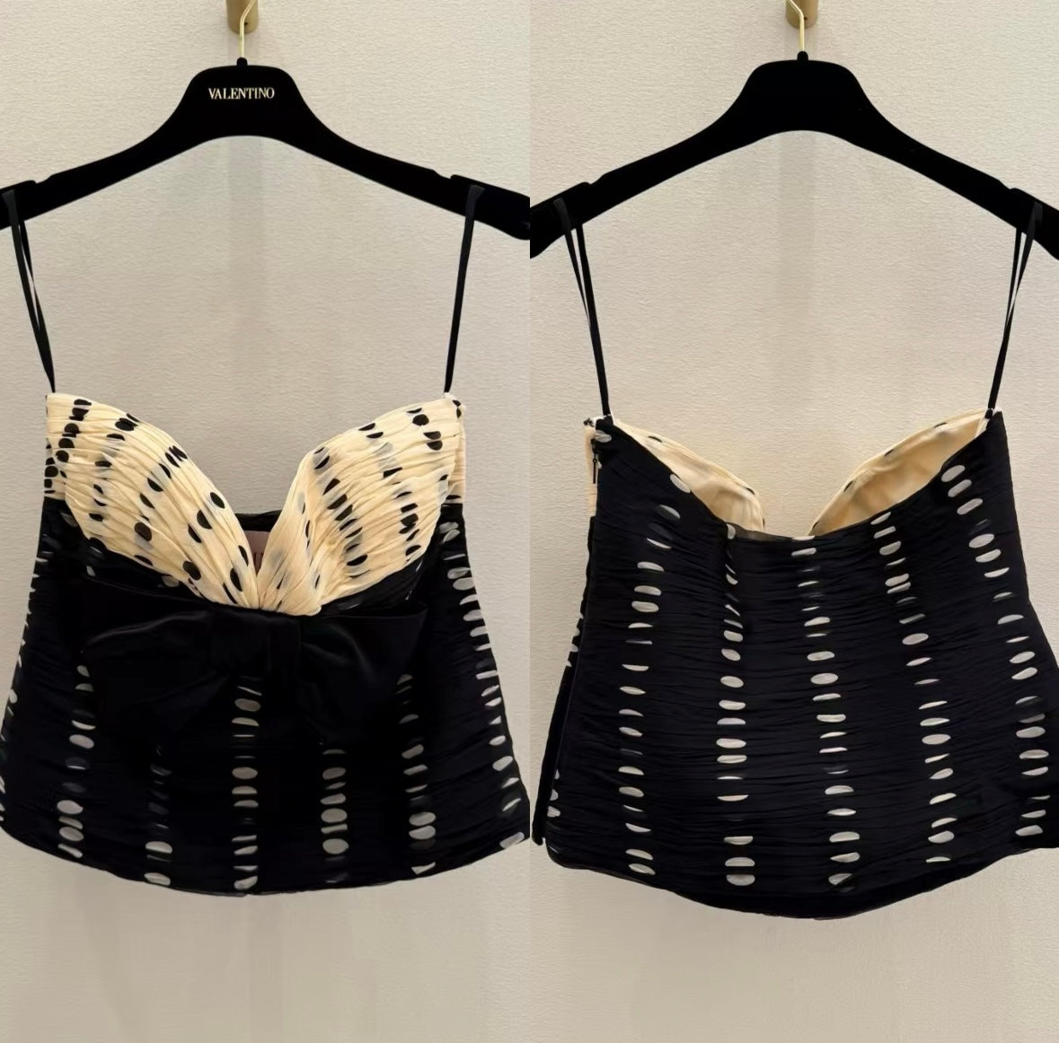 New retro color matching polka-dot sling